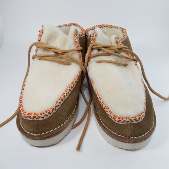 Beek Alpine Swift Ankle Boots Lace up Bootie Size 7 Suede Shearling Brown NEW - Picture 6 of 15